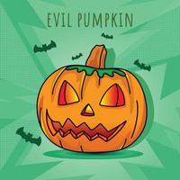 flat minimalist vector doll halloween pumpkin character icon