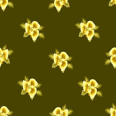 colorful floral illustration pattern seamless fabric texture print. flowers elements with leaves, branches and plants botanic. pastel background decorative. Floral background. Exotic summer design