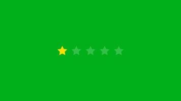 calificación de una estrella de pantalla verde video