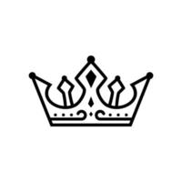 Simple Monogram Crown King Queen Prince Vector Design