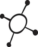 Abstract symbol of the atom vector