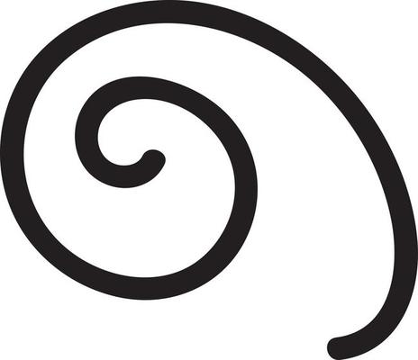 Curl flat Illustration