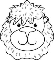 Head of the Cartoon Lion vector