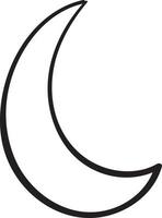 Crescent moon is a simple doodle vector