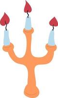 Interior candlestick home decoration vector