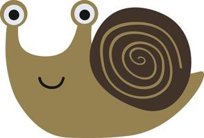 Snail with a curl pattern vector