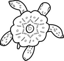 African turtle with a pattern on the shell vector