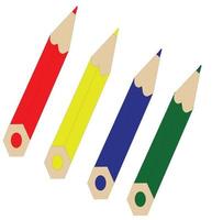 A set of colored pencils. Vector illustration.