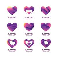 Love Heart Logo Business Collection vector