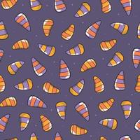 Halloween seamless pattern with hand drawn candies for wrapping paper, kids textile prints, wallpaper, scrapbooking, packaging, etc. EPS 10 vector