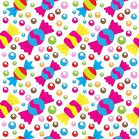 Colorful seamless pattern with various sweet candies element. Background design template. Cartoon stock vector illustration.