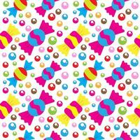 Colorful seamless pattern with various sweet candies element. Background design template. Cartoon stock vector illustration.