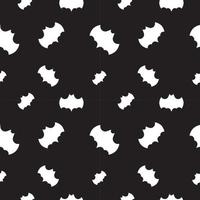 Bat shape vector illustration. Seamless pattern design template. Black and white color theme.