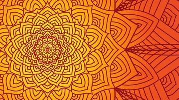Luxury Mandala Art Vector Illustration. Abstract Background Design Template. Beautiful Outline Design Style. Orange Maroon Color Theme