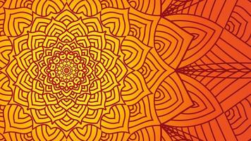 Luxury Mandala Art Vector Illustration. Abstract Background Design Template. Beautiful Outline Design Style. Orange Maroon Color Theme