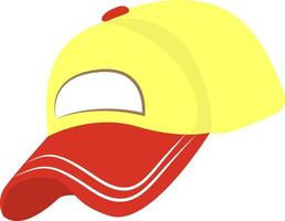 Yellow summer hat. vector