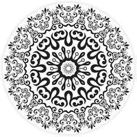 Mandala Ornament Pattern. Vintage decorative elements, Monochrome ethnic mandala design, Anti stress colouring page for adults, Hand drawn illustration vector