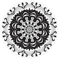 Geomatric mandala Coloring page. Anti stress colouring book page for adults. Hand drawn illustration, Black and white mandala vector isolated on white Vector illustration