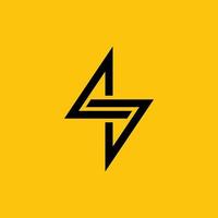 Lightning logo. Electrical energy  Flash or symbol of power. The concept of speed  fast  fast  fast. Vector illustration  clip art.