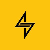 Lightning logo. Electrical energy  Flash or symbol of power. The concept of speed  fast  fast  fast. Vector illustration  clip art.