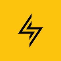 Lightning logo. Electrical energy  Flash or symbol of power. The concept of speed  fast  fast  fast. Vector illustration  clip art.