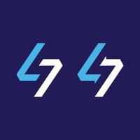 logotipo de rayo. flash de energía eléctrica o símbolo de poder. el concepto de velocidad rápido rápido rápido. imágenes prediseñadas de ilustración vectorial. vector