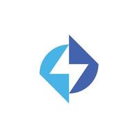 Lightning logo. Electrical energy  Flash or symbol of power. The concept of speed  fast  fast  fast. Vector illustration  clip art.