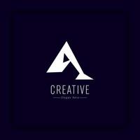 Unique modern creative initial letter A and mountain icon. vector