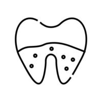 concepto de profesión y ocupación. signo de contorno moderno dibujado en estilo plano. trazo editable. icono de línea aislado monocromo vectorial de caries o cavidad vector