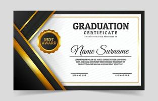 Luxury Gradient Graduation Certificate Template vector