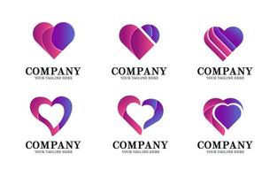 Modern Hearth Logo Set Collection vector