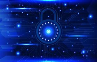 Cyber Security Background with Padlock vector