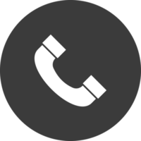 Phone Black Icon with Call sign png