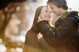 Young couple posing for the camera photo