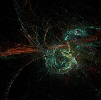 3D rendering abstract digital background. Pattern for textile and design.Fractal a never-ending pattern. Abstract Computer generated Fractal design photo