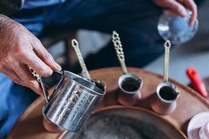 traditional coffee in the Turks, close view photo