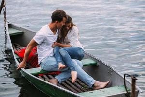 Couple in boat photo