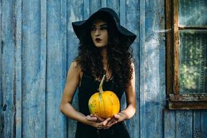 Vintage woman as witch photo
