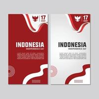 Indonesia independence day instagram stories vector