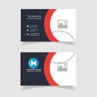 Corporate Business Card Design With Double-Sides For Advertising. vector