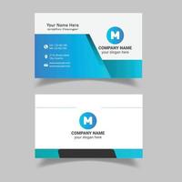 Corporate Business Card Design With Double-Sides For Advertising. vector