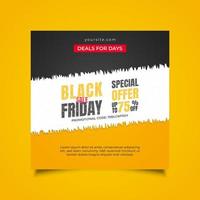 Vector Black Friday sale promo social media template