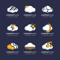 Cloud Logo Concept Set vector