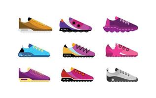 iconos de vector de zapatos deportivos