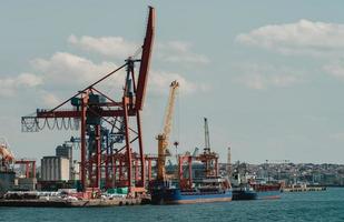 Sea freight and container port istanbul photo