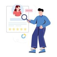 A business planning flat editable vector