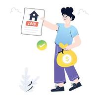 Customer assistance flat illustrative vector