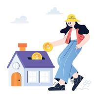 A property investment flat vector illustration