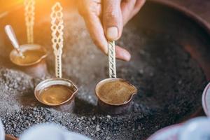 traditional coffee in the Turks, close view photo