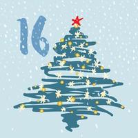 Page Advent Calendar 25 days of Christmas with space for text. vector